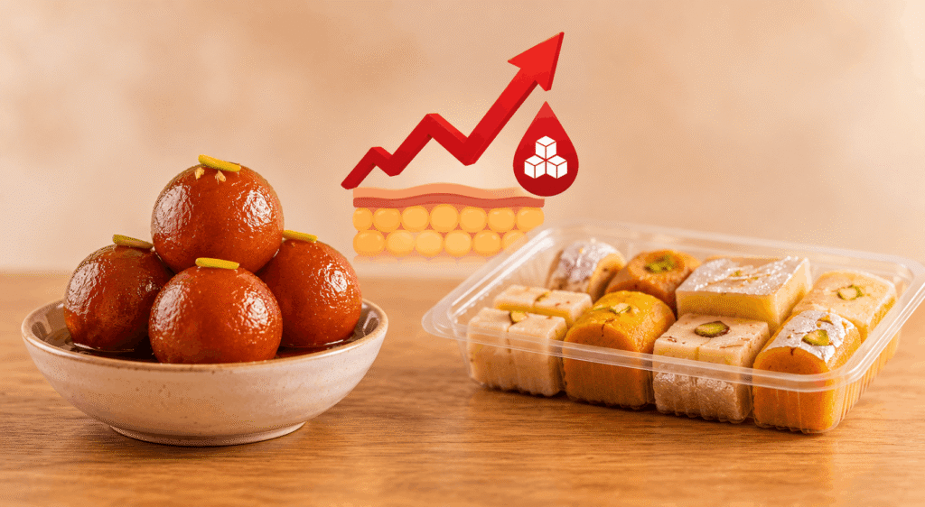 Indian mithai gulab jamun and packaged sweets causing blood sugar spike and fat storage