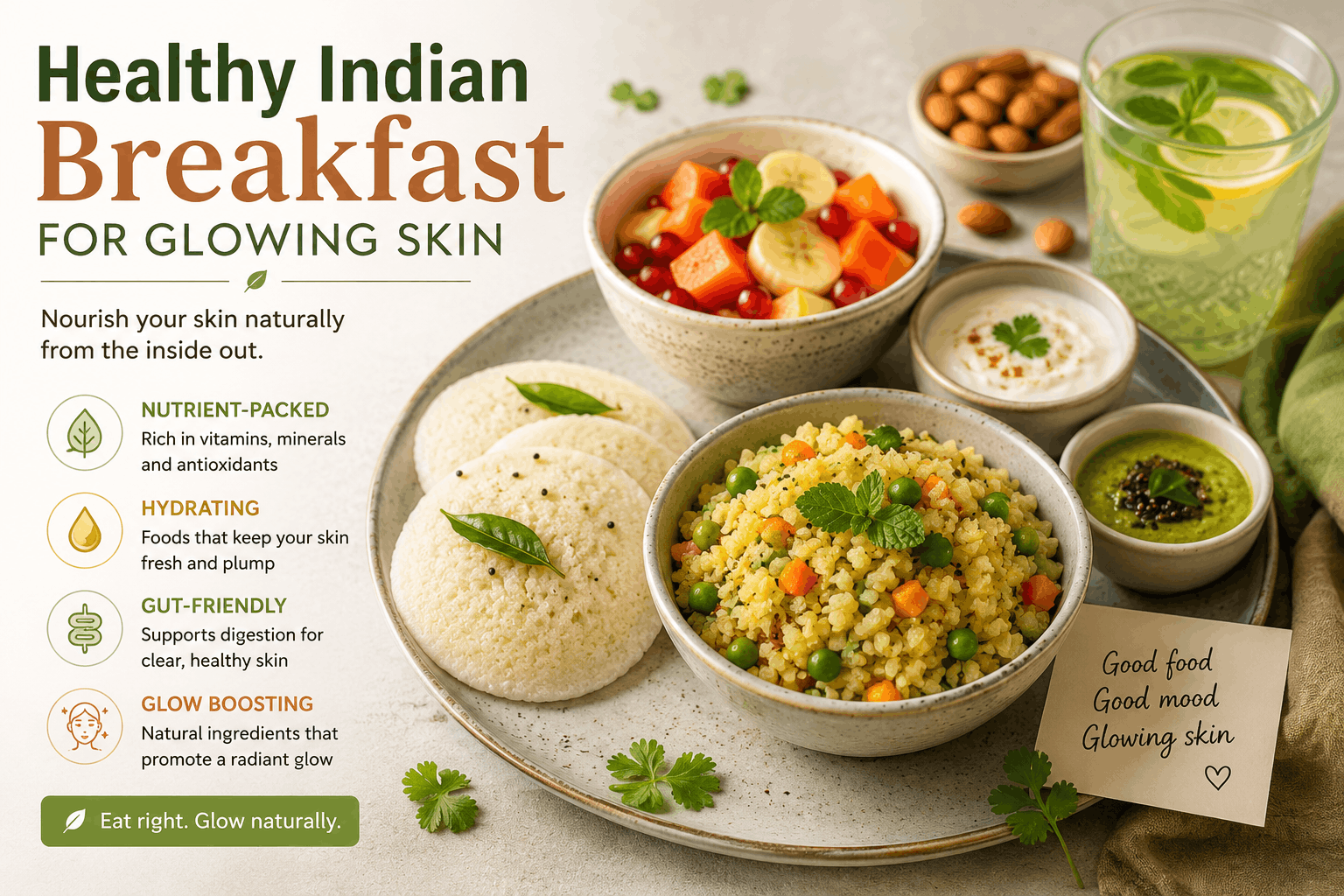foods for glowing skin diet plan India
