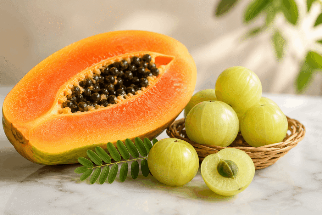 papaya and amla for glowing skin