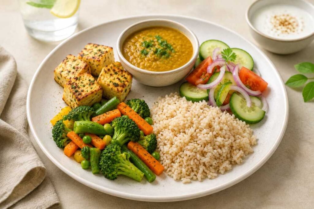 Protein-first Indian meal plate for healthy weight loss