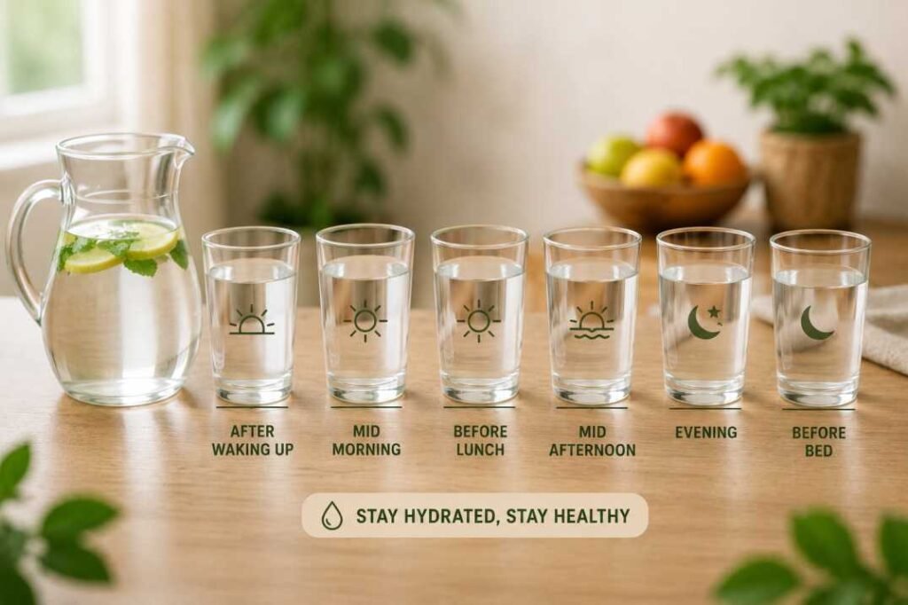 Daily water intake guide for Indian diet plan